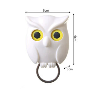 Décoration murale hibou blanc, crochet pratique