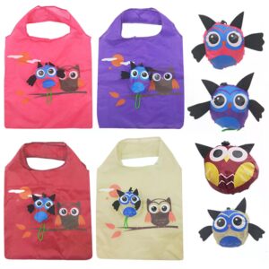Sac cabas hibou crème, motif duo nature
