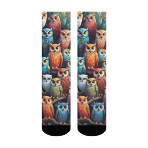Chaussettes hiboux multicolores, galerie de plumages