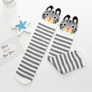 Chaussettes enfant hibou et chien, duo graphique pour les petites aventures